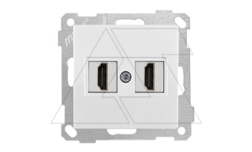 21 - Розетка 2xHDMI, белая | код 2100-458-0101 | Mutlusan