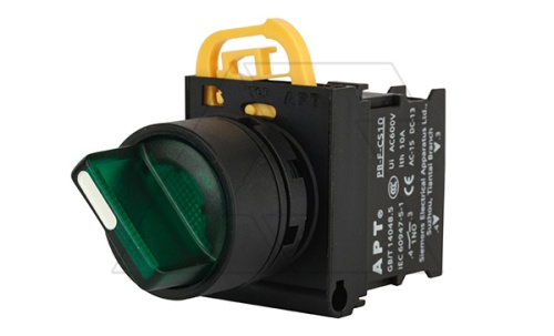 Переключатель PB3E, зеленый, 0-I, фиксация, 1NO, 6A 230VAC/24VDC, с подсветкой без LED, 22mm, IP65 | код PB3E-X21S10S/G00m | АРТ