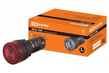 Сигнализатор звуковой AD22-22M/r23 d22 мм (LED) индикация 24 В AC/DC красный TDM | код SQ0746-0003 | TDM