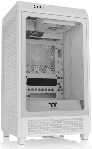 Корпус Thermaltake The Tower 200 белый без БП miniITX 11x120mm 5x140mm 2xUSB3.0 audio bott PSU | код 1933321 | THERMALTAKE