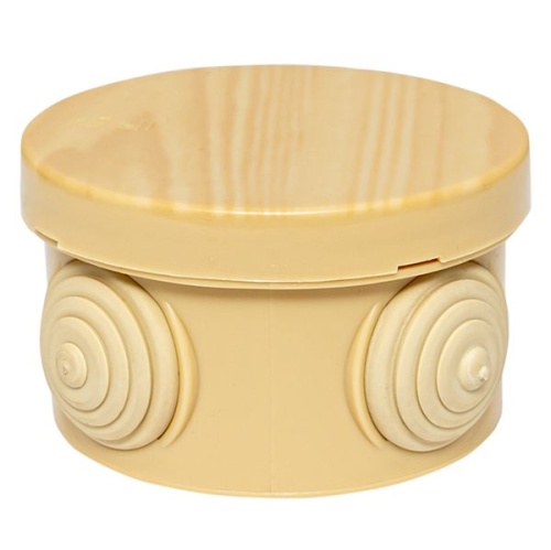 Коробка распаячная КМР-040-038 с крышкой (65х40) 4 мембранных ввода светлое дерево IP54 PROxima | код plc-kmr-040-038-s | EKF фото 2