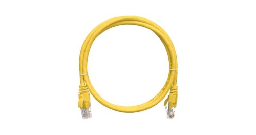 Шнур коммутационный NIKOMAX U/UTP 4 пары, Кат.5е (Класс D), 100МГц, 2хRJ45/8P8C, T568B, заливной, с защитой защелки, многожильный, BC (чистая медь), 24AWG (7х0,205мм), LSZH нг(А)-HFLTx, желтый, 2м | код NMC-PC4UD55B-020-C-YL | NIKOMAX Серия