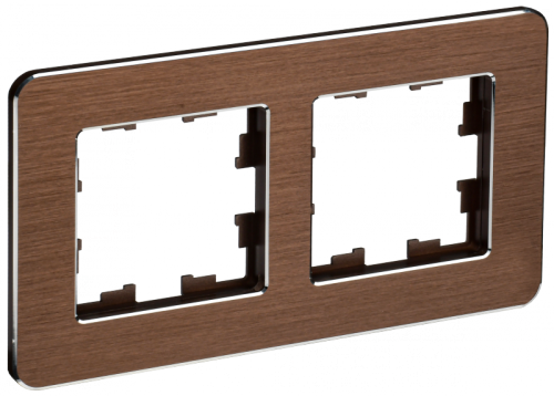 BRITE Рамка 2-мест. РУ-2-1-Бр металл коричн. RE AL IEK | код BR-M22-M-21-K30 | IEK
