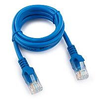 Патч-корд UTP Cablexpert PP12-1M/B кат.5e, 1м, литой, многожильный (синий) | код PP12-1M/B | Cablexpert