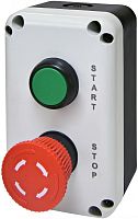 Кнопочный пост 2-модул. ESB2-V5 (Standart, START/STOP гриб.типа, откл. поворотом, зелен./красн.) | код 004771627 | ETI