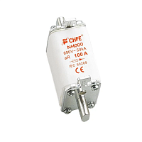 Вставка плавкая NH000, 50A, AC690V/500VDC, 50kA, тип aR | код NH000-50AR | CHFE