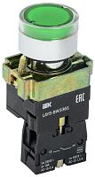 Кнопка LAY5-BW3361 с подсв. зел. 1з | код BBT50-BW-K06 | IEK