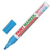 Маркер-краска лаковый (paint marker) 4 мм, ГОЛУБОЙ, БЕЗ КСИЛОЛА (без запаха), алюминий, BRAUBERG PROFESSIONAL, 151435 | код 151435 | BRAUBERG