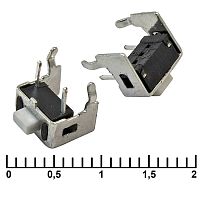 Тактовая кнопка RUICHI IT-1101VA, 5x7.3x4.3 мм, OFF-(ON), 50 мА, 12 В, 50 мОм | код 83356 | Ruichi