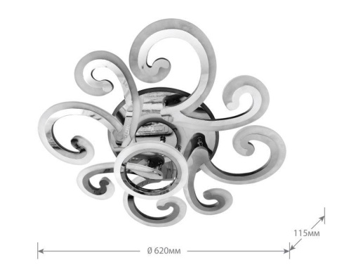 Светильник светодиодный LCL-1024 130Вт люстра управляем. бел. Camelion 14632 фото 4