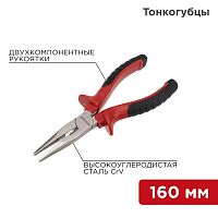 Тонкогубцы 160мм двухкомпонентн. рукоятки никелир. | код 12-4617 | Rexant