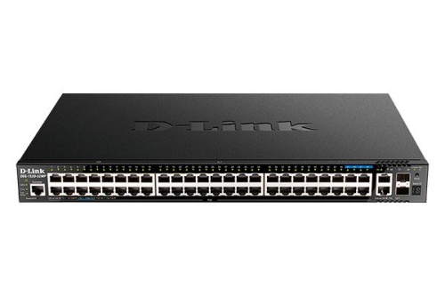 Коммутатор D-Link DGS-1520-52MP/A1A (L3) 48x1Гбит/с 2x10Гбит/с 4x2.5Гбит/с 2SFP+ 48PoE+ 370W управляемый | код 1883800 | D-Link