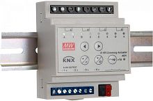 Универсальный актуатор KNX, 4 канала, вх. напр. 21…31В, ток 10А на канал, димминг 0-10 В, -30…+45C, в корпусе 72?90?57мм на ДИН рейку | код KAA-4R4V-10 | MeanWell
