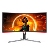 Монитор 34'' VA, 3440x1440, 300 КМ/м2, 1000:1, 1мс, HDMIх2, DPх2, USB-Hub, Speakers, изогнутый | код CU34G3S | AOC