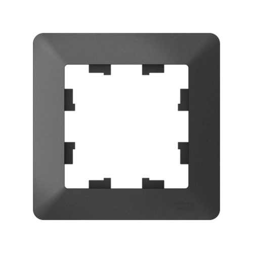 ATLASDESIGN AIR 1-постовая РАМКА, БАЗАЛЬТ/дымчатый черный | код ATN221401 | Systeme Electric фото 5