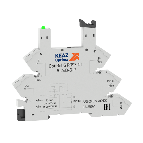Розетка для реле OptiRel G RR93-51-6-24D-6-P | код.281160 | КЭАЗ