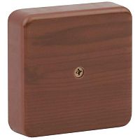 Коробка распаячная 75х75х20 (без клеммы) дуб IP40 (100/3000) | код Б0031180 | ЭРА