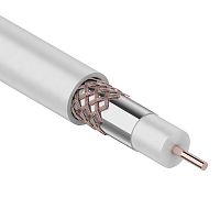 Кабель коаксиальный REXANT RG-6U+Cu, 75 Ом, Cu/Al/Cu, 75%, бухта 100 м, белый | код 01-2223 | REXANT
