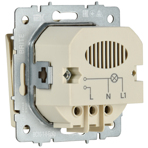 BRITE Выключ. карточный 30А ВС10-1-8-БрКр беж. IEK | код BR-V11-0-10-K10 | IEK фото 7