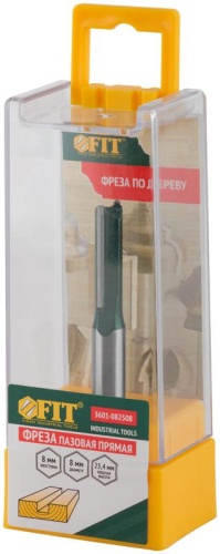 Фреза пазовая прямая с двойным лезвием DxHxL=8х25х60 мм | код 3601-082508 | FIT фото 3