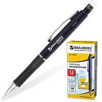 Карандаш механический BRAUBERG Modern, корпус синий, резиновый грип, ластик, 0,5 мм, 180285 | код 180285 | BRAUBERG