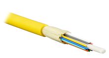 ВО кабель внутренний, Distribution, LSZH, 12 волокон, SM, OS2, желтый | код LAN-OFC-DI12-S2-LS | LANMASTER
