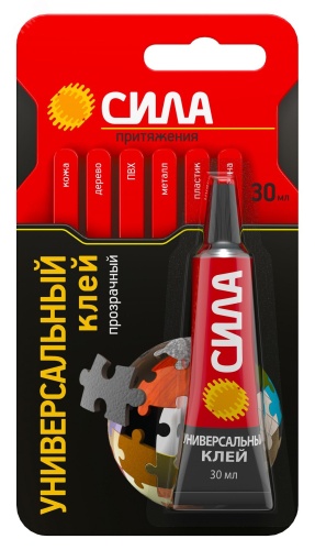 Клей УНИВЕРСАЛЬНЫЙ прозрачный 30 мл блистер СИЛА SUBL-30 | код Б0060474 | СИЛА