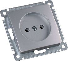MASTER Розетка одноместная скрытой установки, в рамку, серебро | код РС16-401-06 | HEGEL