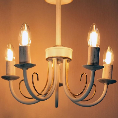 Светильник Рустика 253 бел.патина НСБ 01-5х60-123 Е14 ИУ | код 1005404245 | Элетех фото 5