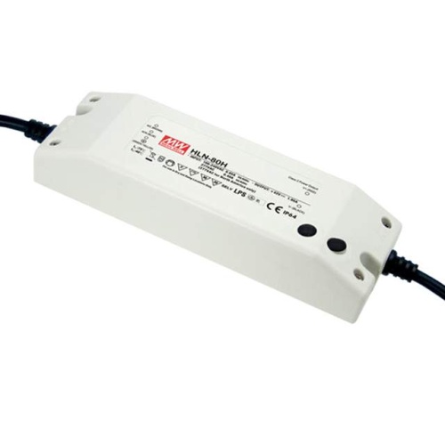 Источник питания AC-DC, 80Вт, IP64, вход 90…305В AC, 47…63Гц/127…431В DC, ККМ, выход 36В/2.3А, рег. выхода 1.38…2.3A, изоляция 3750В AC, в кожухе 181х61.5х35мм, -30…+50С. Рег-ка вых. тока по кабелю | код HLN-80H-36B | MeanWell