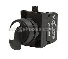 Переключатель 0-1 с фиксацией (1НО) с LED синий (12-30В AC-DC), CP170S20 | код CP170S20| EMAS