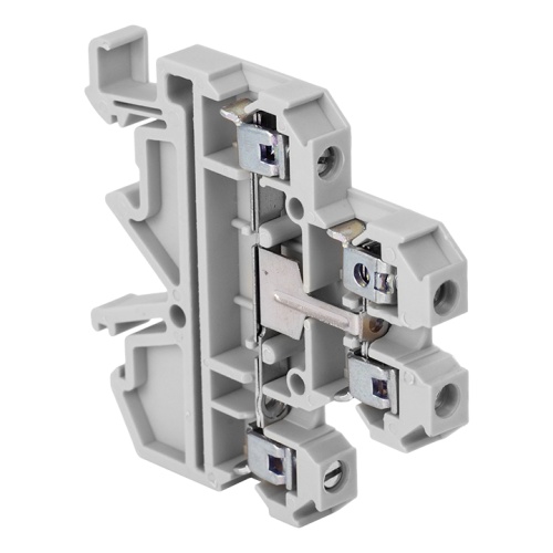 Клемма винтовая двухуровневая JXB-4/35L с перемычкой между уровнями серая | код plc-jxb-2-4/35L-gy | EKF