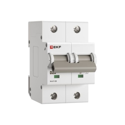Автоматический выключатель ВА 47-125 2P 20А (D) 15кА PROXIMA EKF | код mcb47125-2-20D | EKF фото 3
