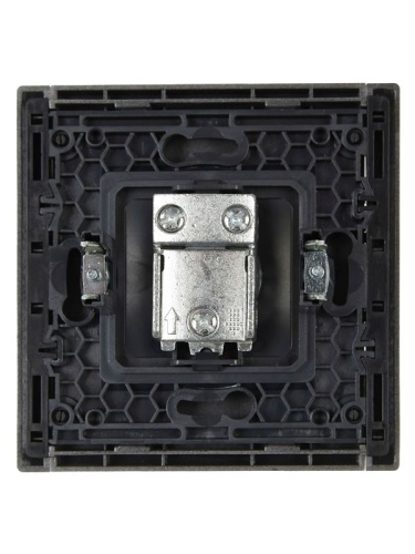 FORTE&PIANO Розетка TV проходная FP529 сталь IEK | код FP-A10-P-K46 | IEK фото 3