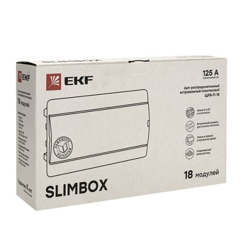 Щит распределительный ЩРВ-П-18 "SlimBox" белая дверца IP41 PROxima | код sb-v-18w | EKF фото 4