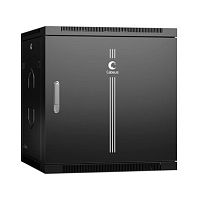 Cabeus SH-05F-12U60/60m-BK Шкаф телекоммуникационный настенный 19 12U 600x600x635mm (ШхГхВ) дверь металл, цвет черный (RAL 9004) | код 8581c | Cabeus