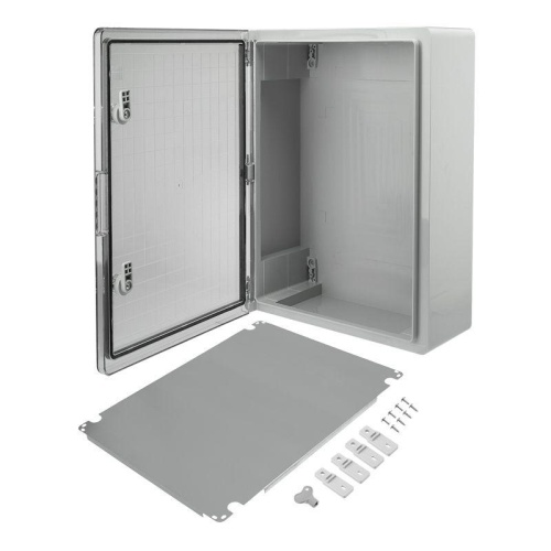 Корпус ЩМПп 600х400х200мм УХЛ1 IP65 с прозр. дверцей и монтажной панелью АБС пластик. Rexant 11-0417 фото 3