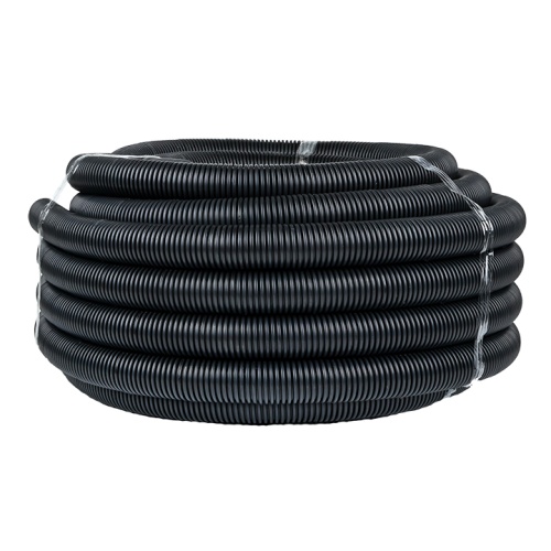 Труба гофр, негорючая безгалогеновая FRHF с протяжкой d40 мм (25 м) черная-Plast | код FRHF-40 | EKF Труба гофр, негорючая безгалогеновая FRHF с протяжкой d40 мм (25 м) черная-Plast | код FRHF-40 | EKF