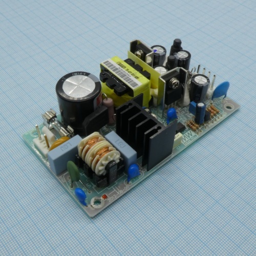 Источник питания AC-DC, 25Вт, вход 85…264V AC, 47…63Гц /120…370В DC, выход1: +12В/0.1…1.2A, выход2: -12В/0.1…1.2A, изоляция 3000В AC, открытая плата 107х61х30мм, -10…+60С | код PD-2512 | MeanWell