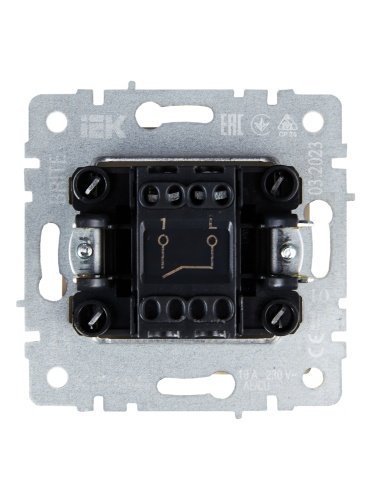 BRITE Выключатель 1-клавишный 10А ВС10-1-0-БрКр бежевый | код BR-V10-0-10-K10 | IEK фото 5