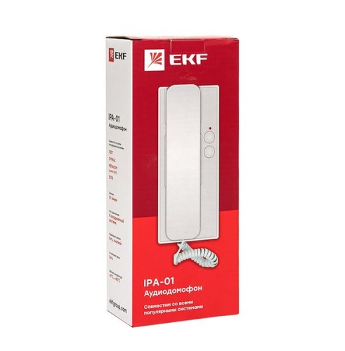 Аудиодомофон (аудиотрубка) IPA-01 бел, 2пр, IP20 | код int-ipa-01 | EKF фото 3 Аудиодомофон (аудиотрубка) IPA-01 бел, 2пр, IP20 | код int-ipa-01 | EKF фото 3