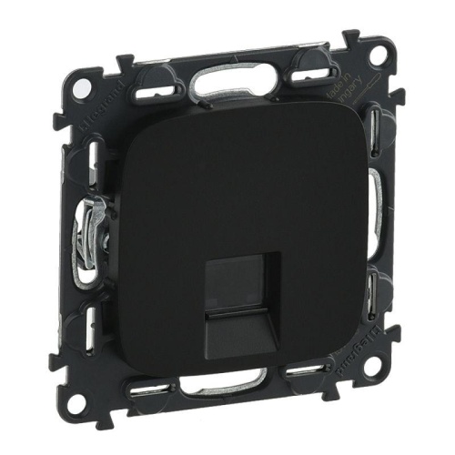 Розетка компьютерная 1-м Valena Allure RJ45 кат.5E UTP с лицев. панелью механизм антрацит | код 753950 | Legrand