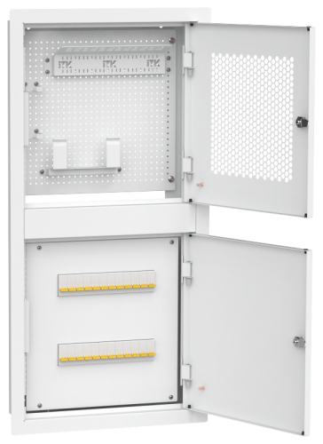 ITK LINEA R встр. двухсек. 3 ком. 400х850мм дв. мет. белый | код LR16-4H81-M-FR3 | ITK by IEK