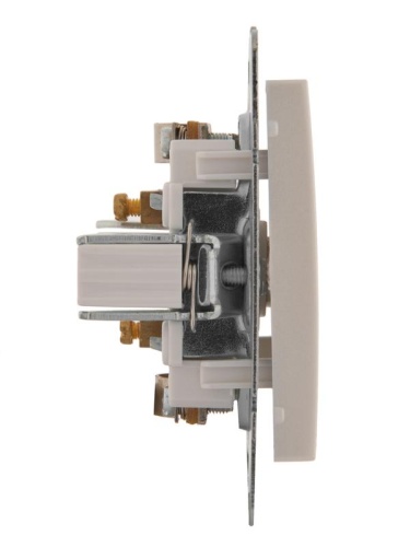 Розетка телевизионная проходная TV СП Rain 16А IP20 механизм жемчуж./бел. перламутр. LEZARD 703-3088-129 фото 3