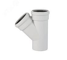 Тройник двухраструбный 87 град. 90х75 для бесшумной канализации | код 334410 | Ostendorf