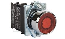 Кнопка плоская PB1S, красная, с фиксацией, с подсветкой без LED, 1NO, 6A 230VAC/24VDC, 22mm, IP65 | код PB1S-10TD/R00 | АРТ