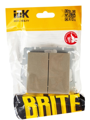 BRITE Выключатель жалюзи 10А ВС10-1-5-БрШ шампань | код BR-V15-0-10-K37 | IEK фото 6