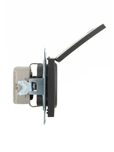 RAIN Розетка 1СП ТВ оконечная Черный графит | код 703-4188-123 | LEZARD фото 2