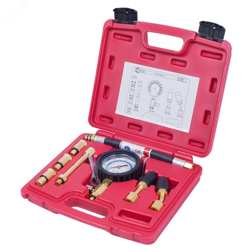 Компрессометр бензиновый 0-21 атм кейс 8 предметов | код 120-10821C | Мастак
