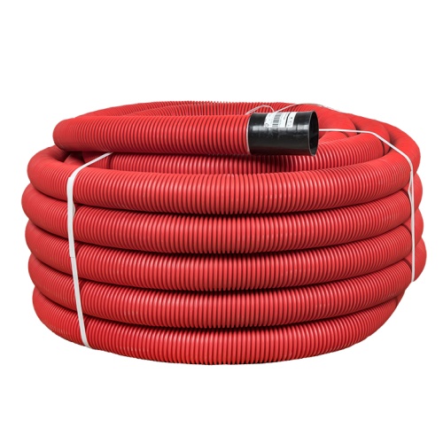 Труба гофр, двустенная ПНД/ПНД гибкая с протяжкой d75 мм (50 м) красная-Plast | код tg2st-75-50m | EKF Труба гофр, двустенная ПНД/ПНД гибкая с протяжкой d75 мм (50 м) красная-Plast | код tg2st-75-50m | EKF